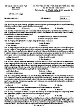 Đề thi thử Tốt nghiệp THPT môn Giáo dục công dân - Mã đề 411 - Năm học 2020-2021 - Sở giáo dục và đ